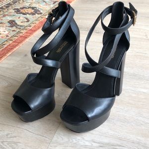 Black Michael Kors platform heels